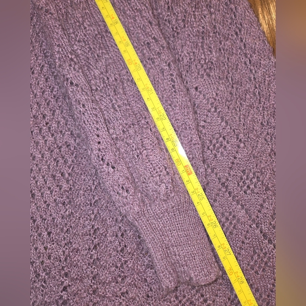 Knitted & Knotted By Anthropologie Alpaca Small Purple Long Sleeve Sweater Dress - Picture 9 of 10